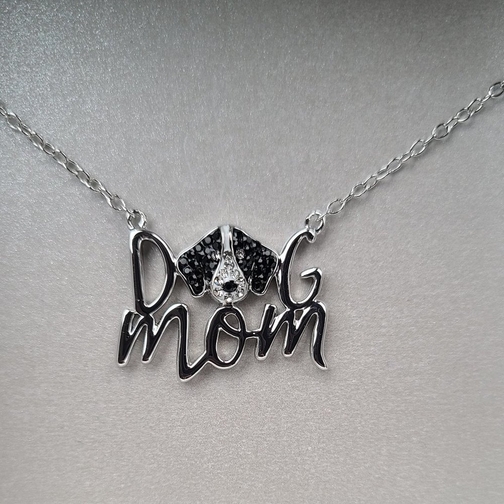 Sterling Silver dog mom necklace